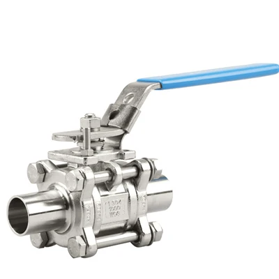 1000 WOG Sanitary Ball Valve, 1 Inci, SS 304, 3-PC, BW Dihantar Ke Kuwait